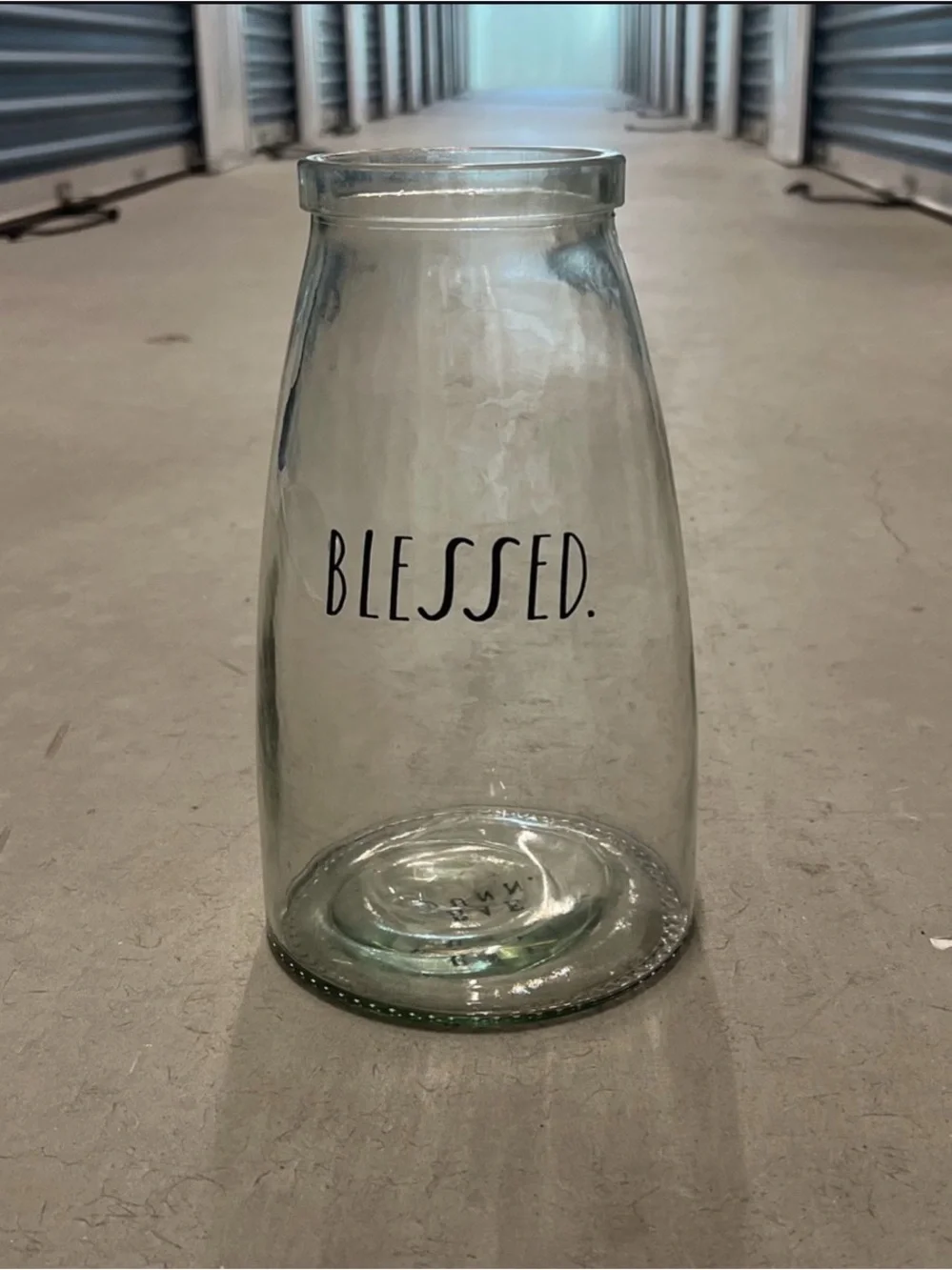 Blessed Clear Glass Decorative Vase
